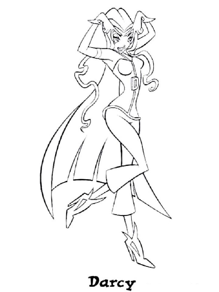 coloriage winx darcy